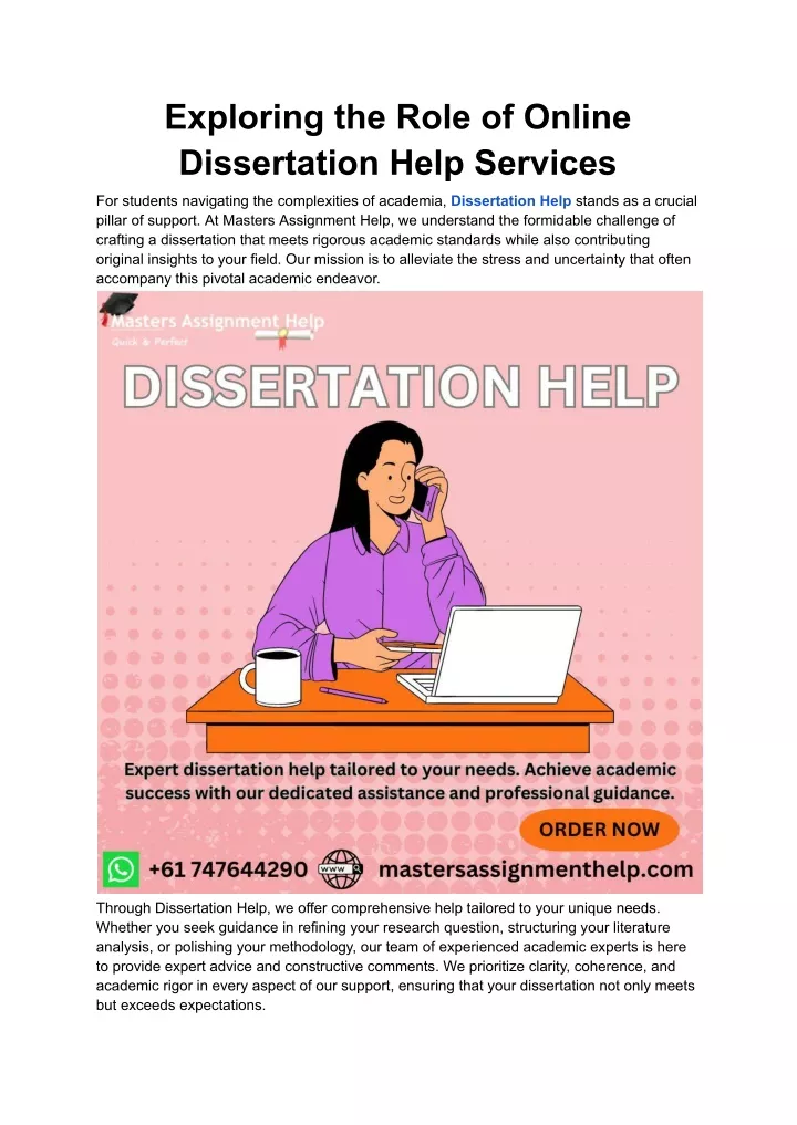 exploring the role of online dissertation help