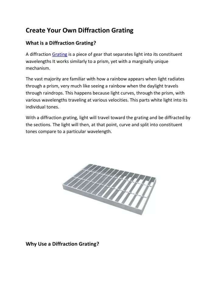 create your own diffraction grating