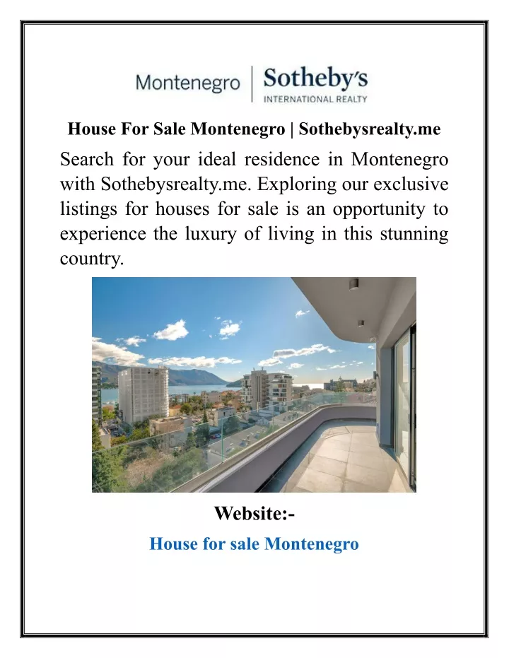 house for sale montenegro sothebysrealty