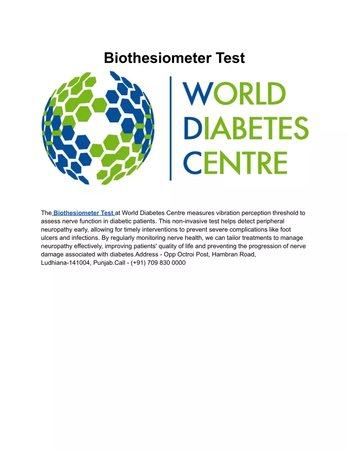 biothesiometer test