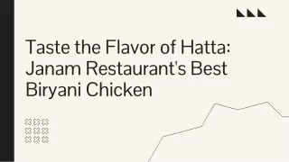 Taste the flavor of Hatta Janam Restaurants Best Biryani Chicken