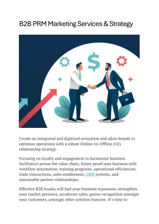 b2b prm marketing services strategy
