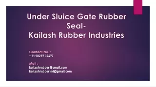 under sluice gate rubber seal kailash rubber industries