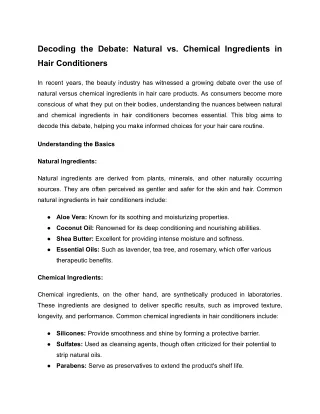decoding the debate natural vs chemical