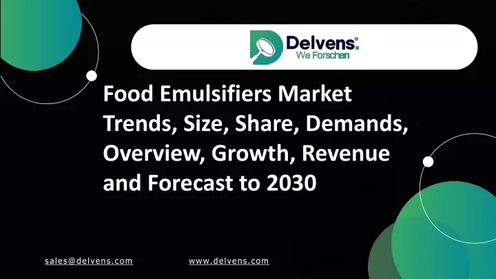 food emulsifiers market trends size share demands