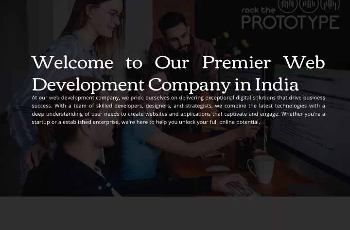 welcome to our premier web development company