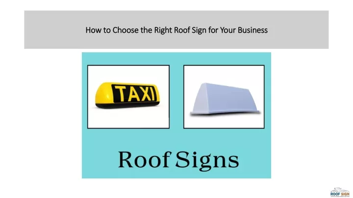 how to choose the right roof sign for your business