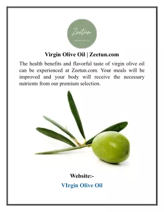 Virgin Olive Oil  Zeetun