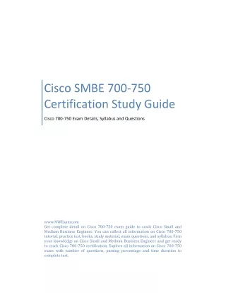 Cisco SMBE 700-750 Certification Study Guide