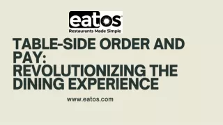 Table-side Order and Pay Revolutionizing the Dining Experience