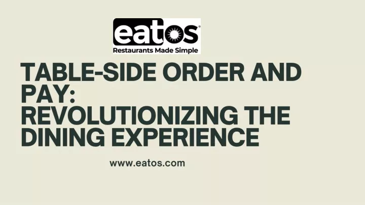 table side order and pay revolutionizing