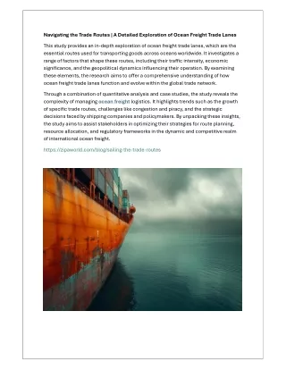 navigating the trade routes a detailed