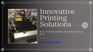 Best Custom Screen Printing Services in RI - Innovative Printing Solutions