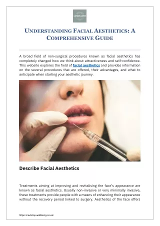 UNDERSTANDING FACIAL AESTHETICS A COMPREHENSIVE GUIDE