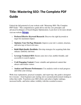 SEO PDF