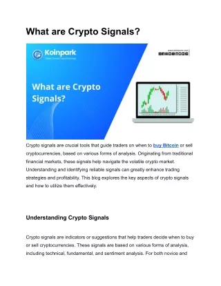 What are Crypto Signals (1)