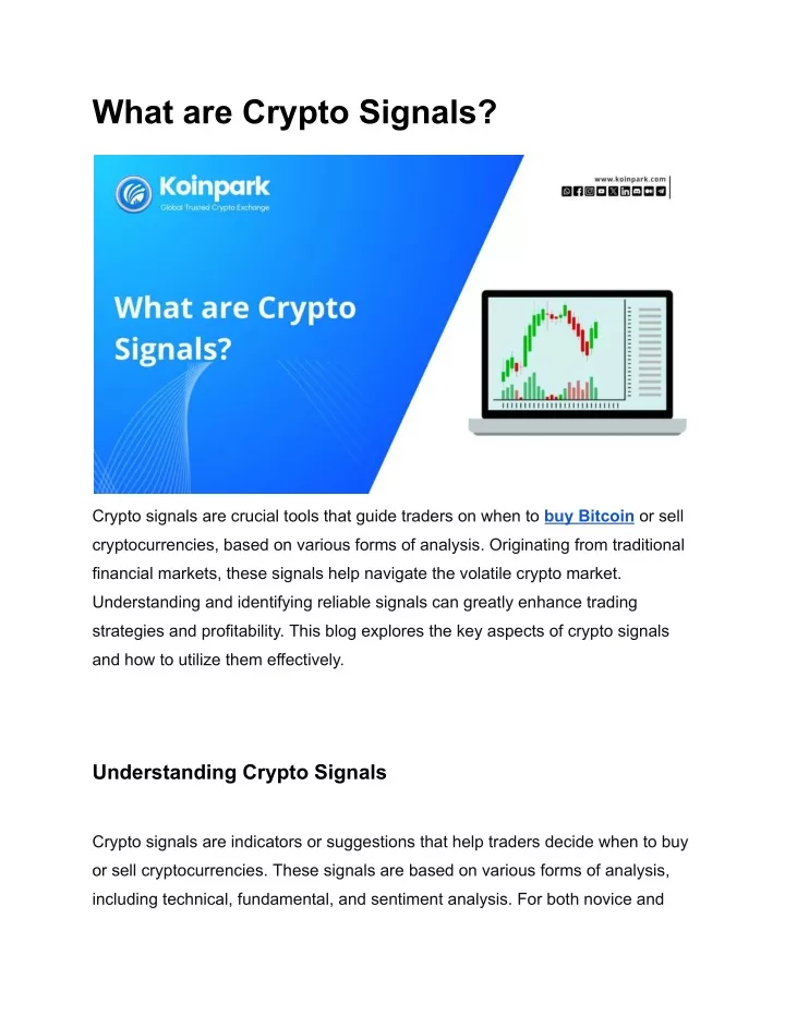 what are crypto signals