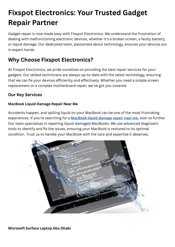 fixspot electronics your trusted gadget repair