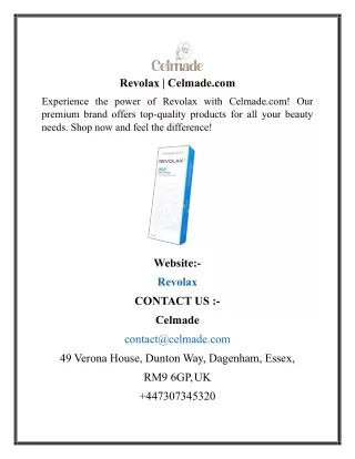 Revolax  Celmade