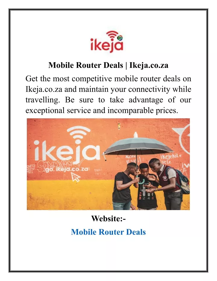 mobile router deals ikeja co za get the most