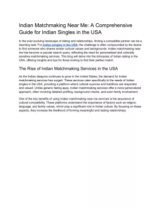 Indian Matchmaking Near Me_ A Comprehensive Guide for Indian Singles in the USA