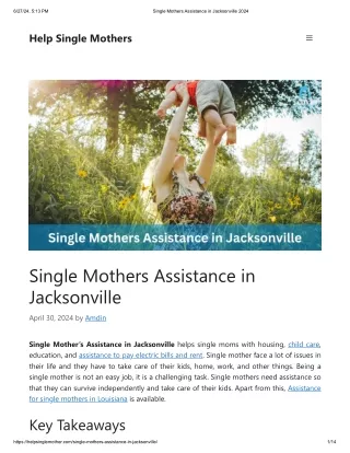 Single Mothers Assistance in Jacksonville
