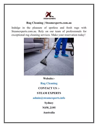 Rug Cleaning Steamexperts.com