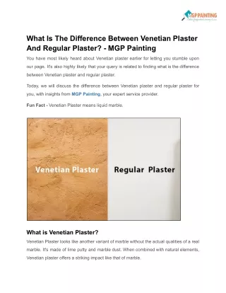 What Is The Difference Between Venetian Plaster And Regular Plaster