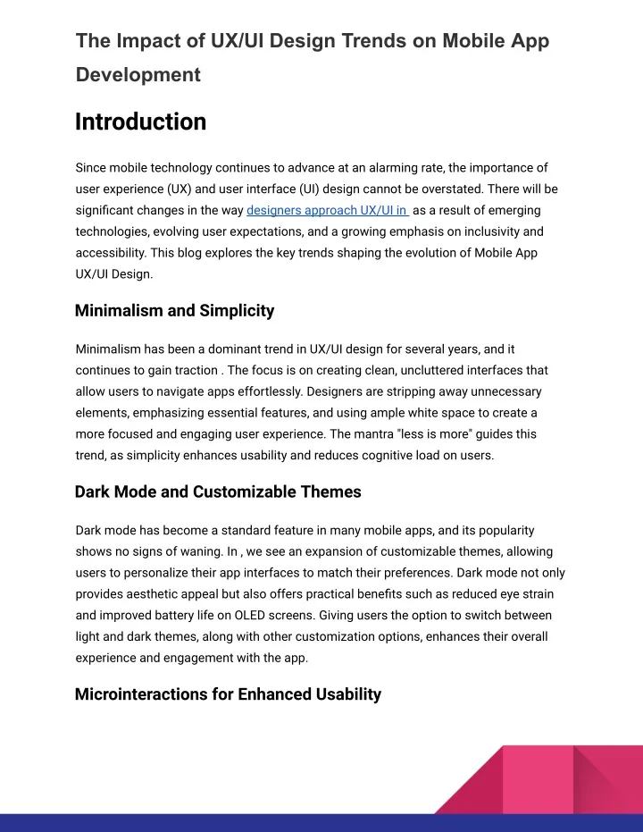 the impact of ux ui design trends on mobile app