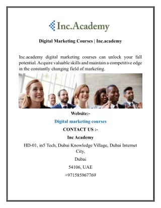 Digital Marketing Courses Inc.academy
