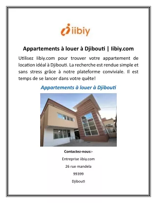 Appartements à louer à Djibouti  Iibiy.com