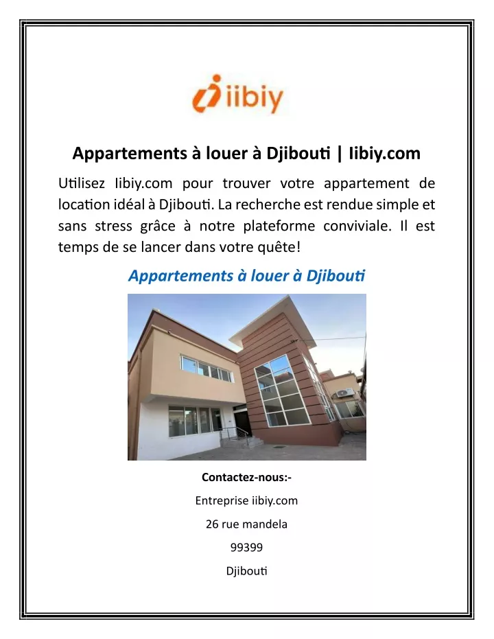 appartements louer djibouti iibiy com