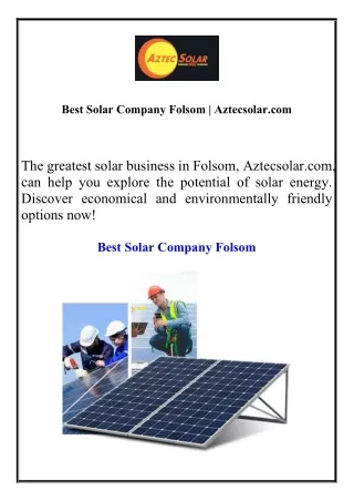 best solar company folsom aztecsolar com