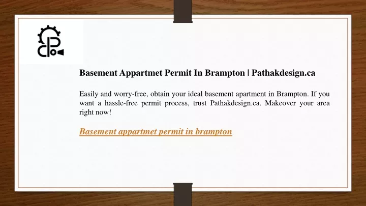 basement appartmet permit in brampton