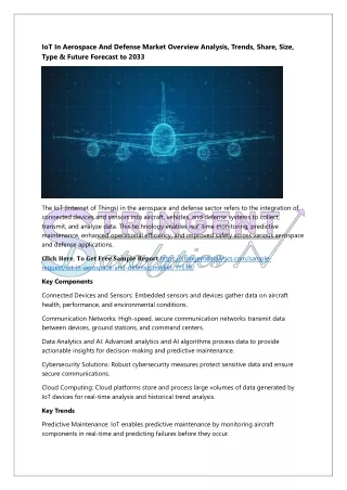 iot in aerospace and defense market overview