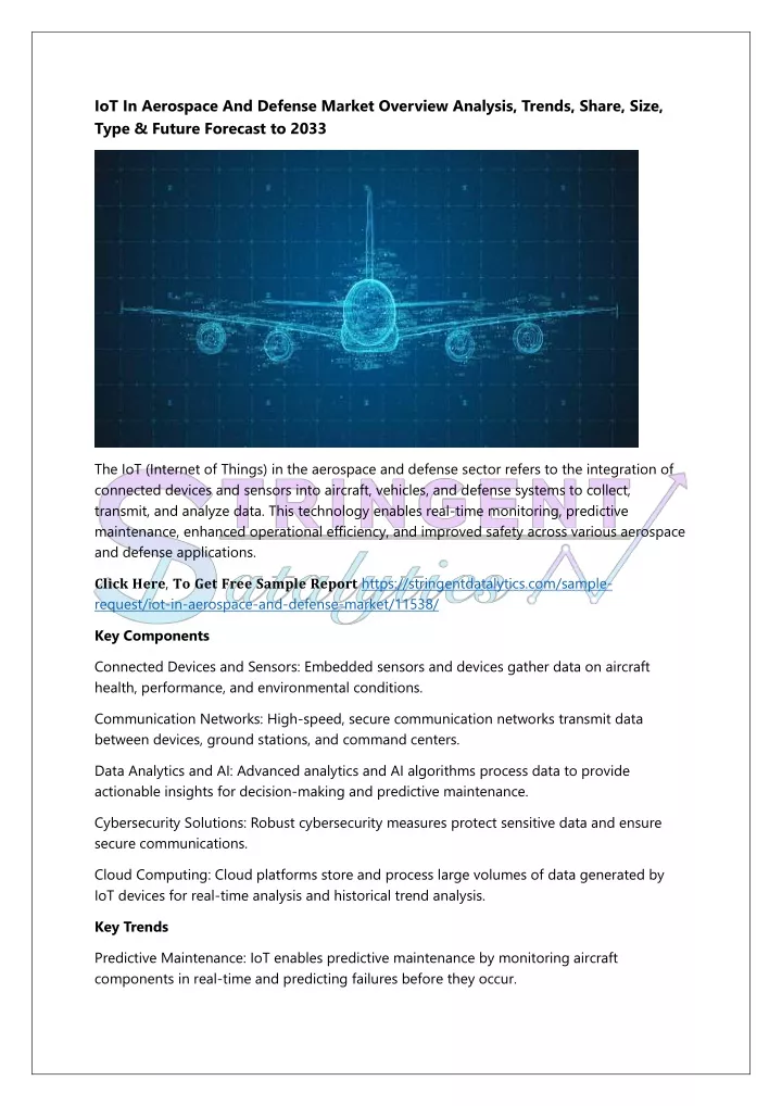 iot in aerospace and defense market overview