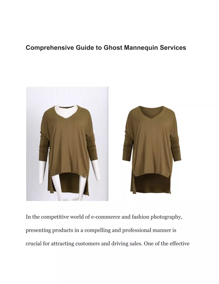 comprehensive guide to ghost mannequin services