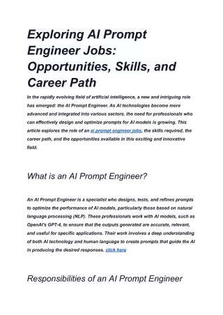 exploring ai prompt engineer jobs opportunities