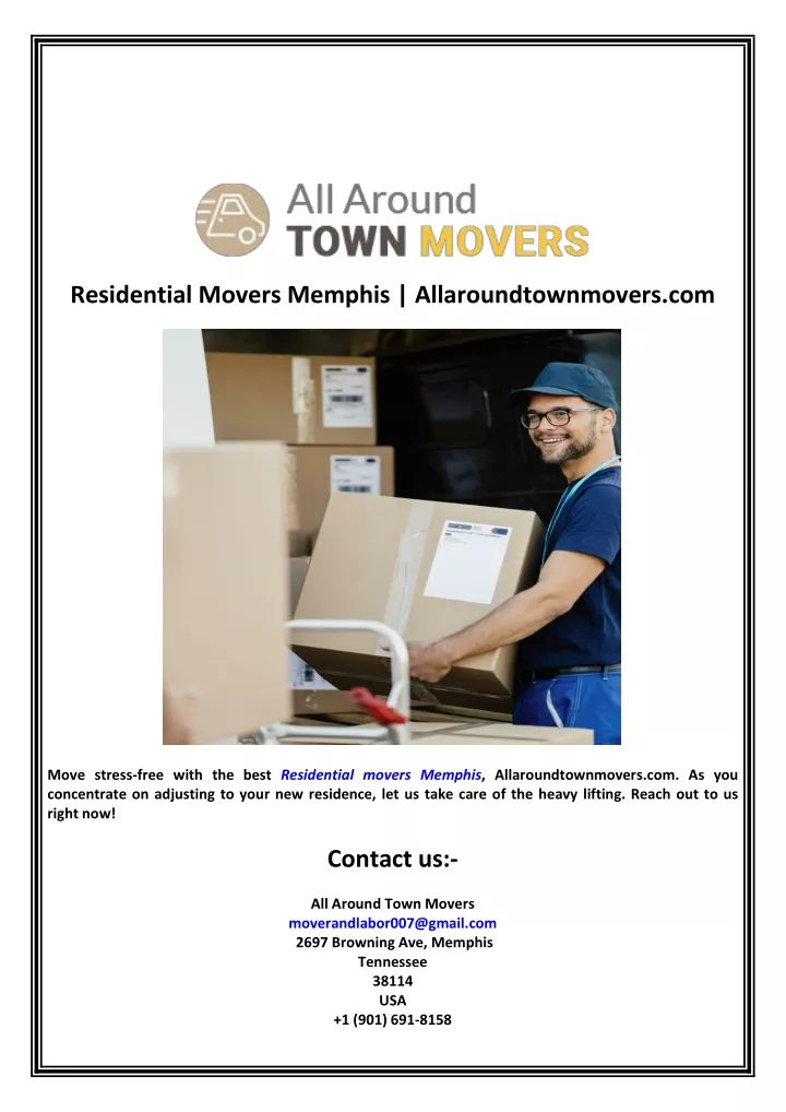 residential movers memphis allaroundtownmovers com