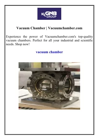 Vacuum Chamber | Vacuumchamber.com