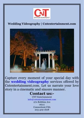 Wedding Videography  Cntentertainment.com