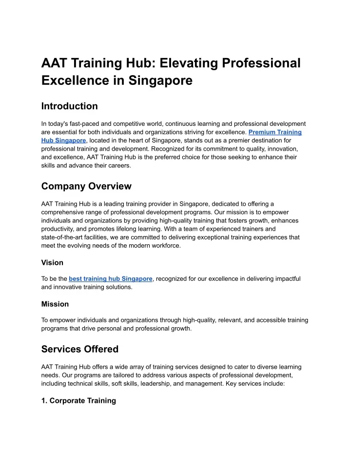 aat training hub elevating professional