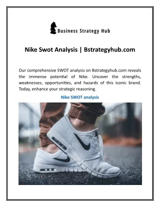 Nike Swot Analysis Bstrategyhub