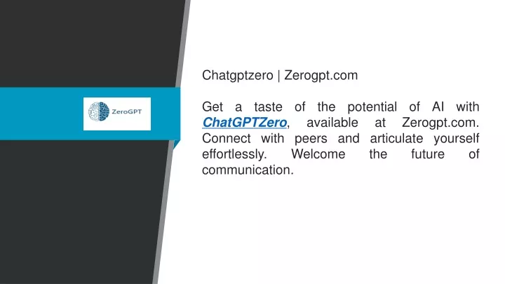 chatgptzero zerogpt com get a taste