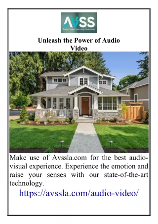 Unleash the Power of Audio Video