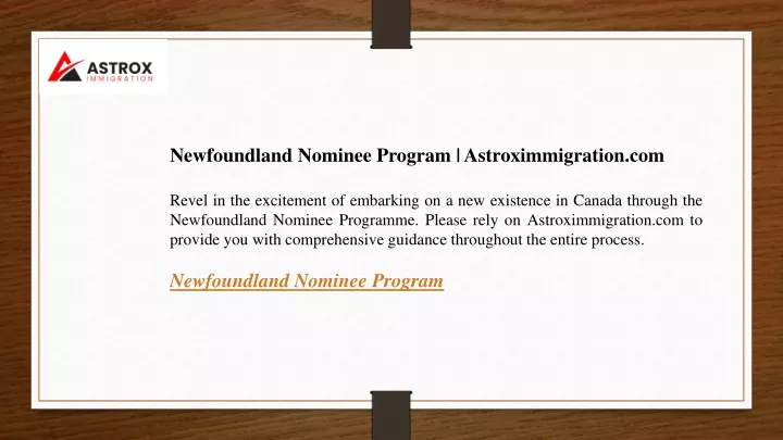 newfoundland nominee program astroximmigration