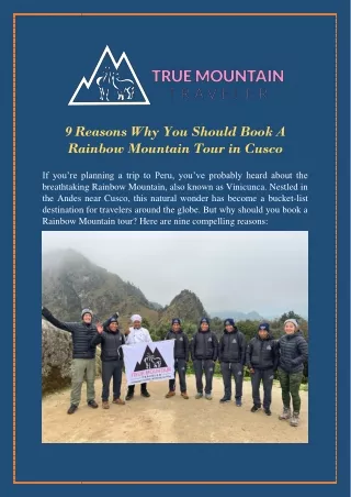 9 Reasons Why You Should Book A Rainbow Mountain Tour in Cusco