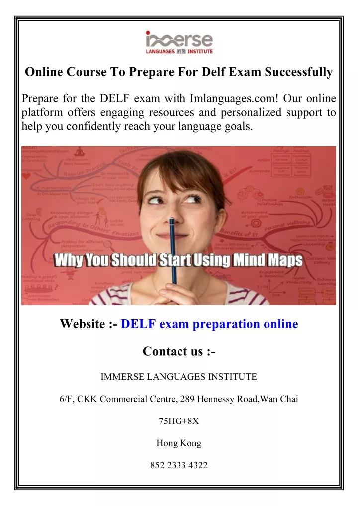 online course to prepare for delf exam