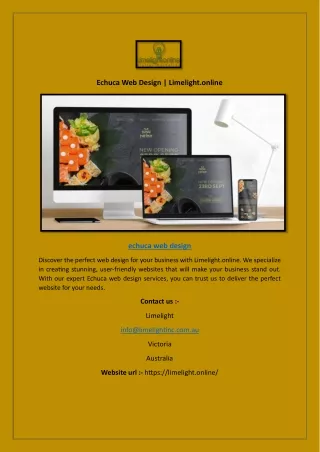 Echuca Web Design | Limelight.online