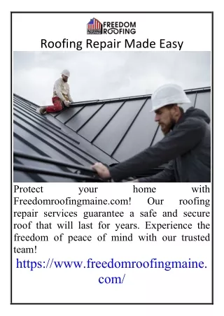 Roofing Repair Made Easy